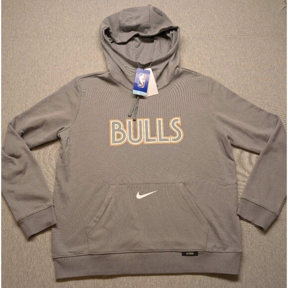 Chicago Bulls Nike City Edition Essential Club Pullover Hoodie Large Women's - Picture 1 of 8